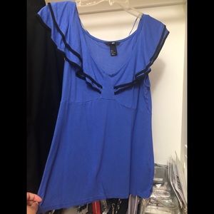 Vibrant Blue H&M Ruffled Sleeve Top 💙
